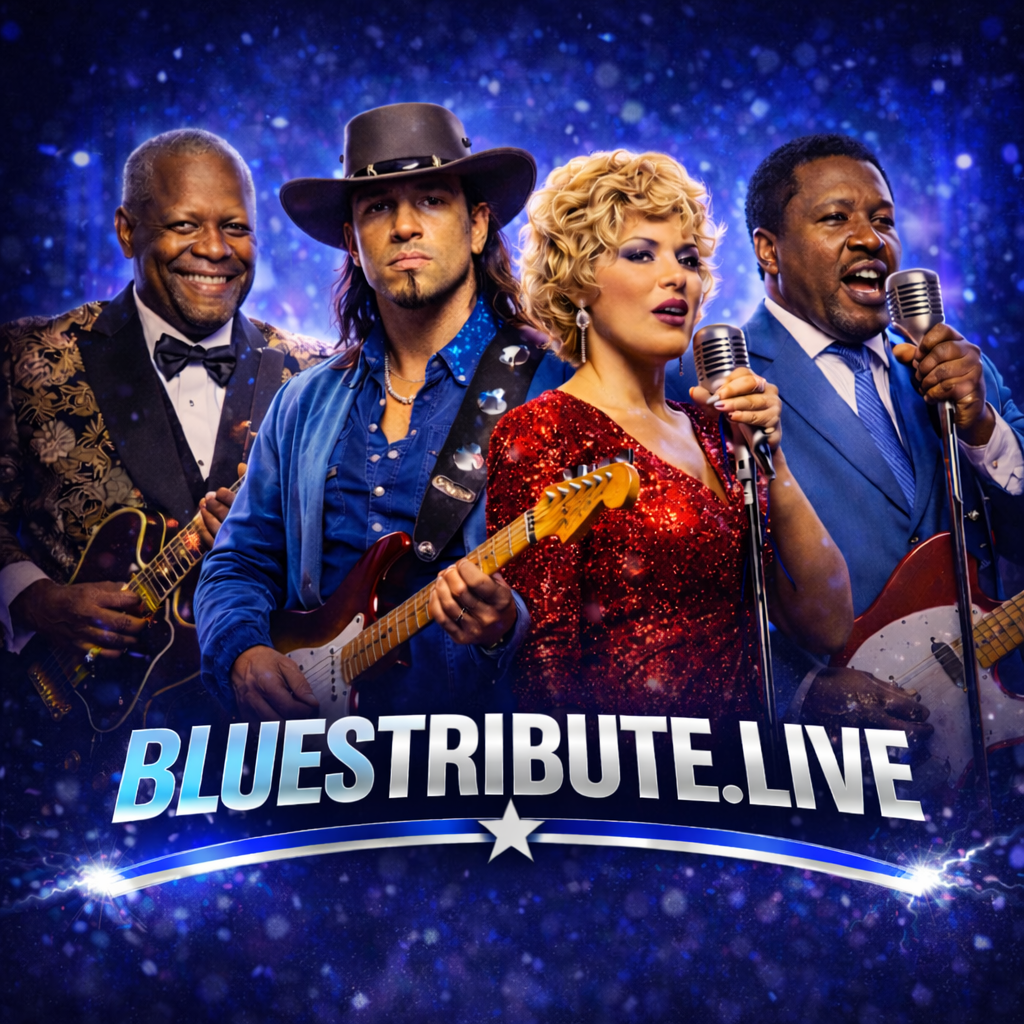 Blues tribute band live on stage